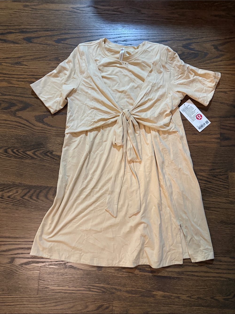 lululemon athletica Tan Tie-Front Dress